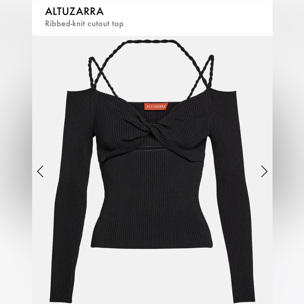 NWT Altuzarra ripped knit cutout top size L